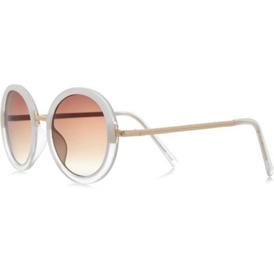 Girls clear round sunglasses